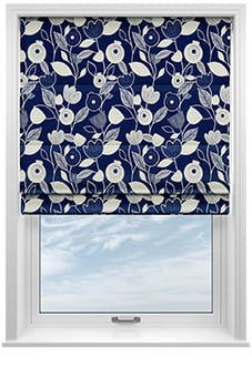 Nordic, Indigo - Twist&Fit Roman Blind